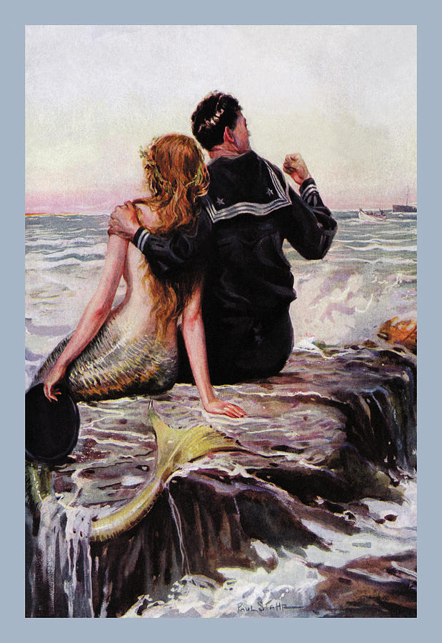 Sailor and Mermaid Painting by Paul Stahr