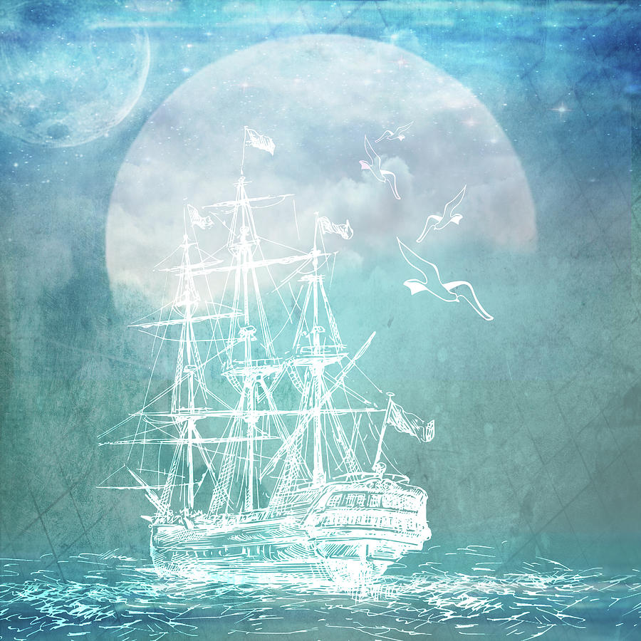 Boat Mixed Media - Sailor Away_ship 2 by Lightboxjournal