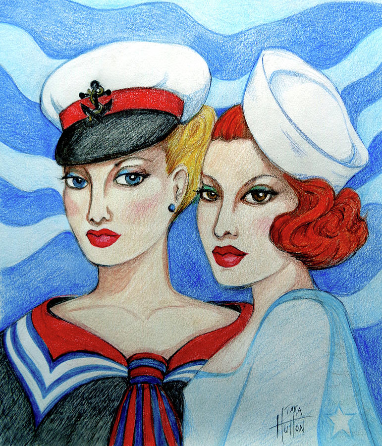 Sailor Girls Drawing by Tara Hutton