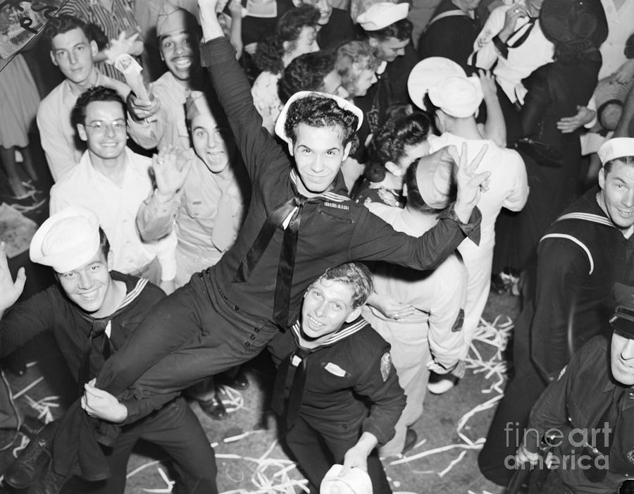 Sailors Celebrating After Hearing End Photograph by Bettmann