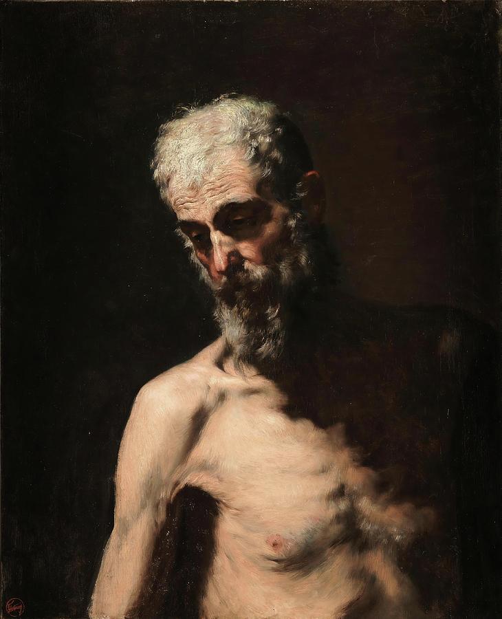 Saint Andrew -copy after Ribera-. Ca. 1867. Oil on canvas. Painting by Mariano Fortuny y Marsal -1838-1874-