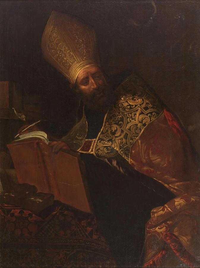 Saint Augustine. After 1630. Oil on canvas. Painting by Anonymous