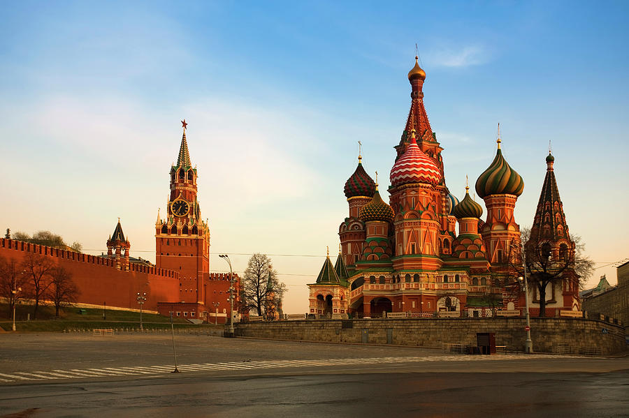 Saint Basils Cathedral And The Kremlin Photograph by Mordolff