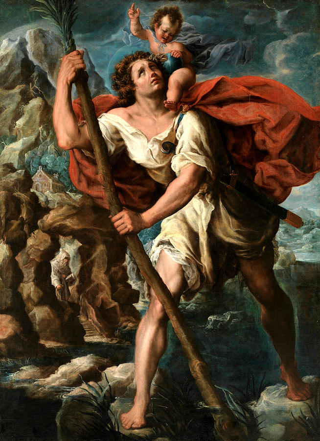 Saint Christopher Painting by Orazio Borgianni