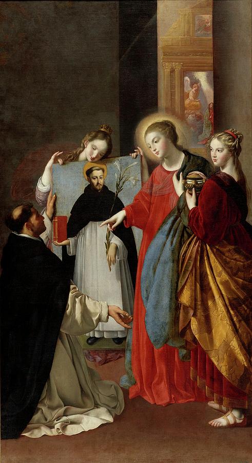 Saint Dominic in Soriano, ca. 1629, Spanish School, Oil on canvas, ... Painting by Juan Bautista Maino -1569-1649-