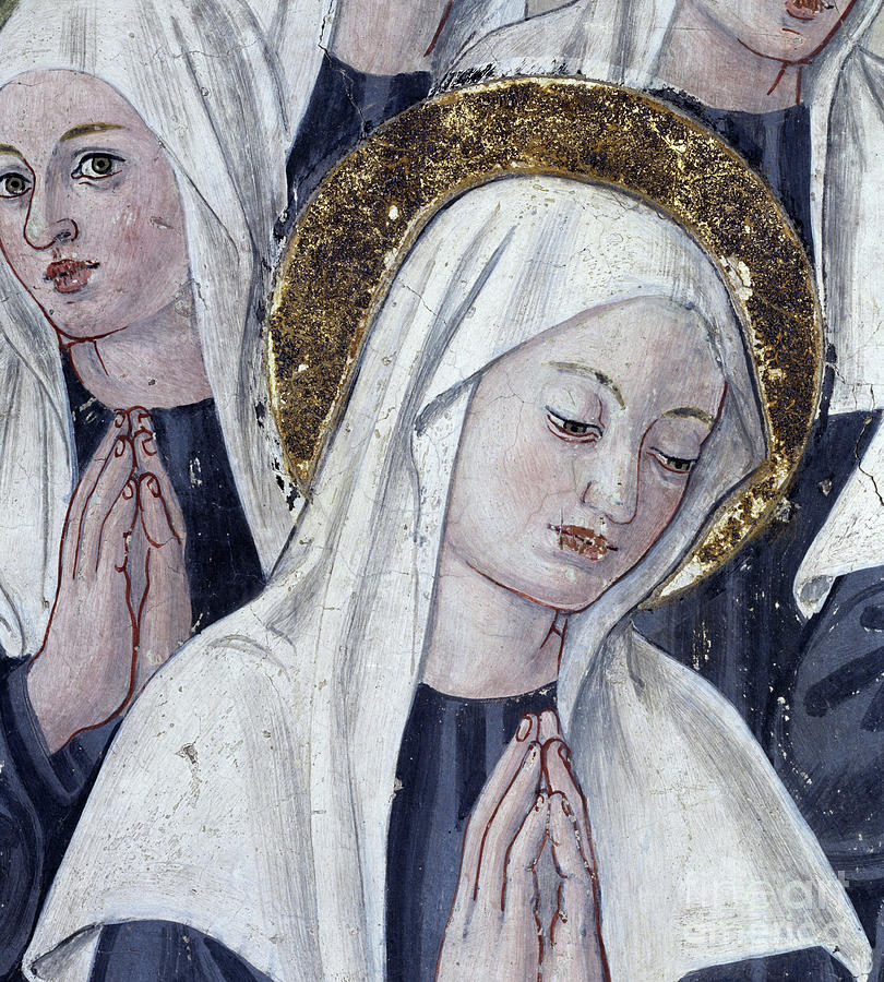 Vintage Painting - Saint Frances of Rome, 1468  by Antoniazzo Romano