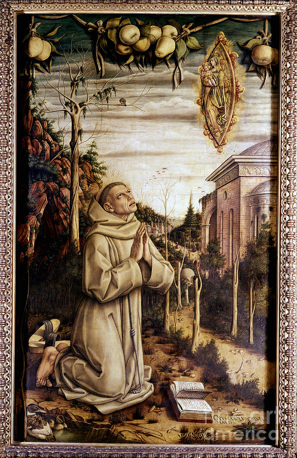 15th Century Painting - Saint Francis Of Assisi, Carlo Crivelli by Carlo Crivelli