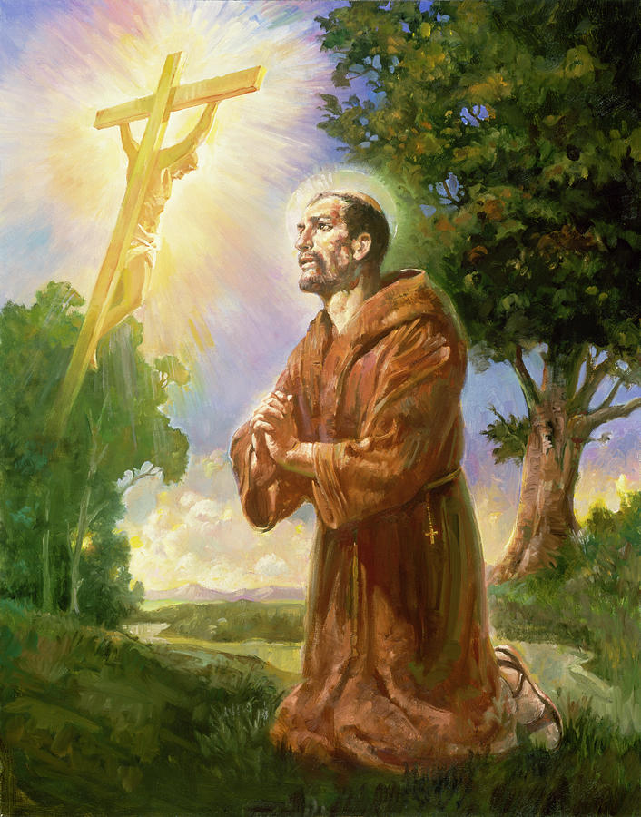 Saint Francis Of Assisi Painting by Hal Frenck Pixels