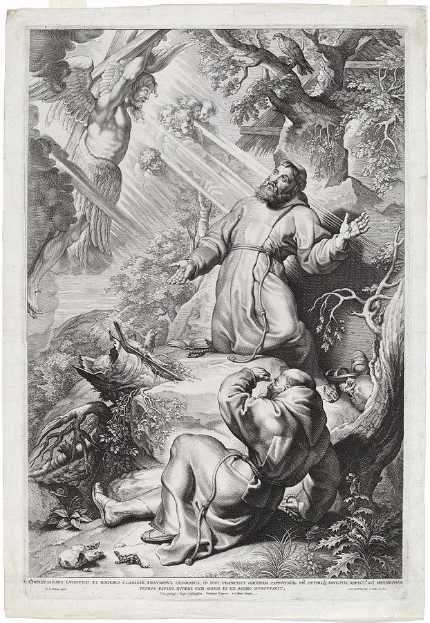Saint Francis Receiving The Stigmata Drawing by Lucas Emil Vorsterman ...