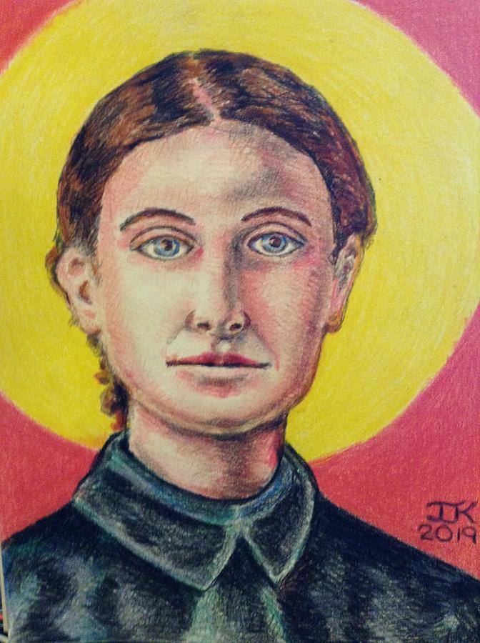 Saint Gemma Galgani Drawing by Joseph Kushnir | Fine Art America