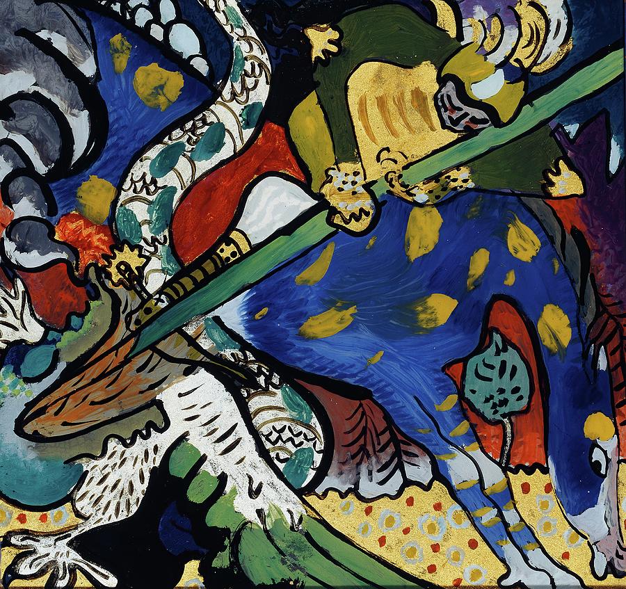 Abstract Painting - Saint George by Wassily Kandinsky