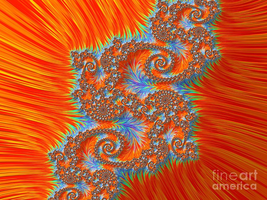 Saint Georges Vanquished Dragon Fractal Abstract Digital Art by Rose Santuci-Sofranko