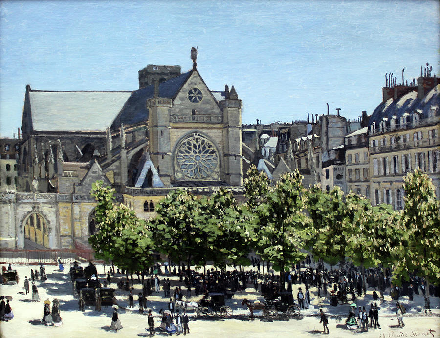 Saint Germain l Auxerrois Paris by Claude Monet 1867 Painting by Movie Poster Prints