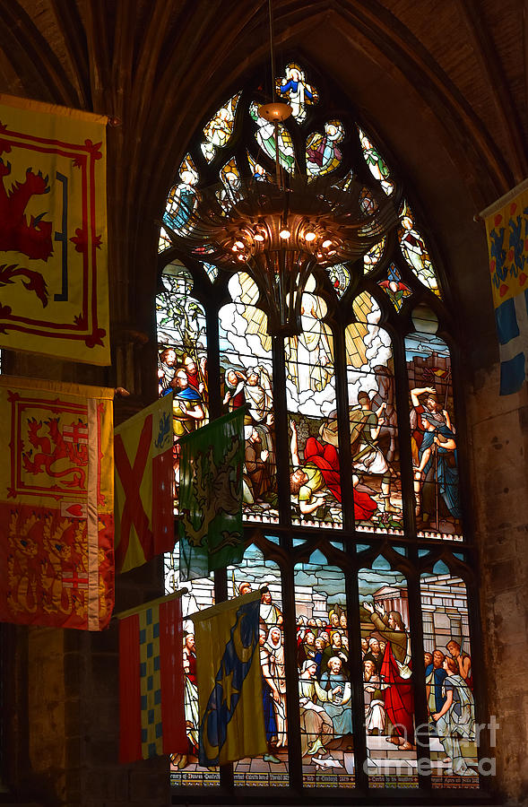 Saint Giles Cathedral Stained Glass Photograph by Yvonne Johnstone
