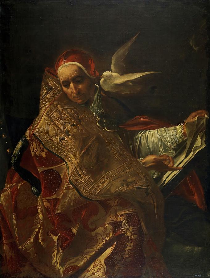 Saint Gregory the Great. Ca. 1630. Oil on canvas. Painting by Anonymous