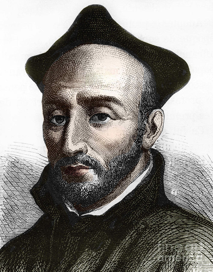 Saint Ignatius of Loyola founder of the Society of Jesus Drawing by Spanish School