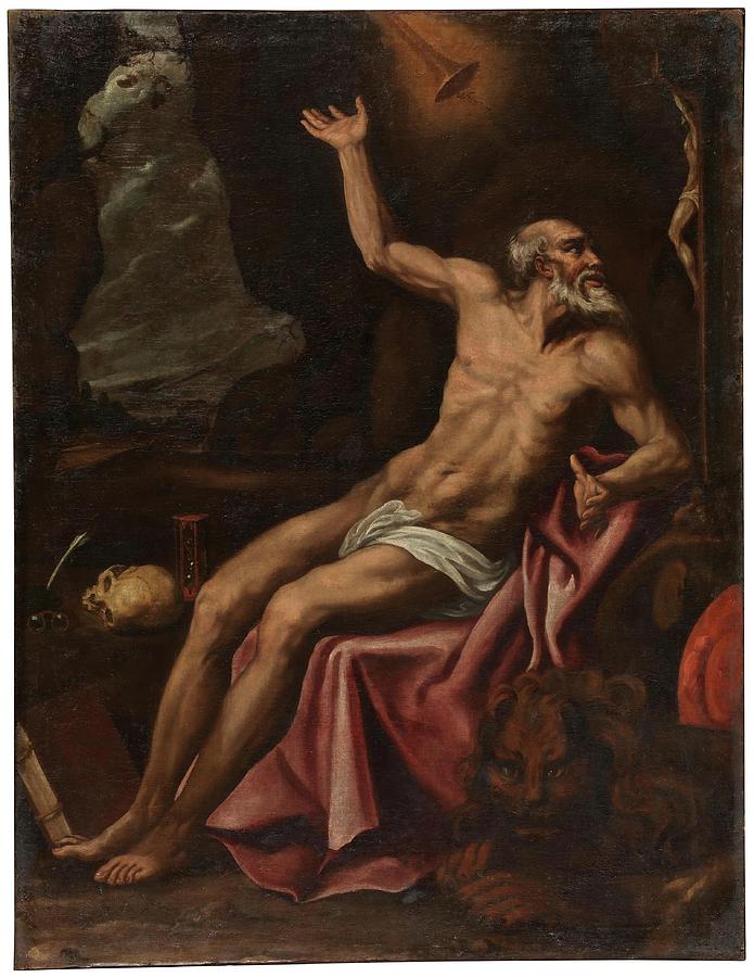 Saint Jerome. First third of the XVII century. Oil on canvas. Painting by Luis Tristan de Escamilla -c 1587-1624-