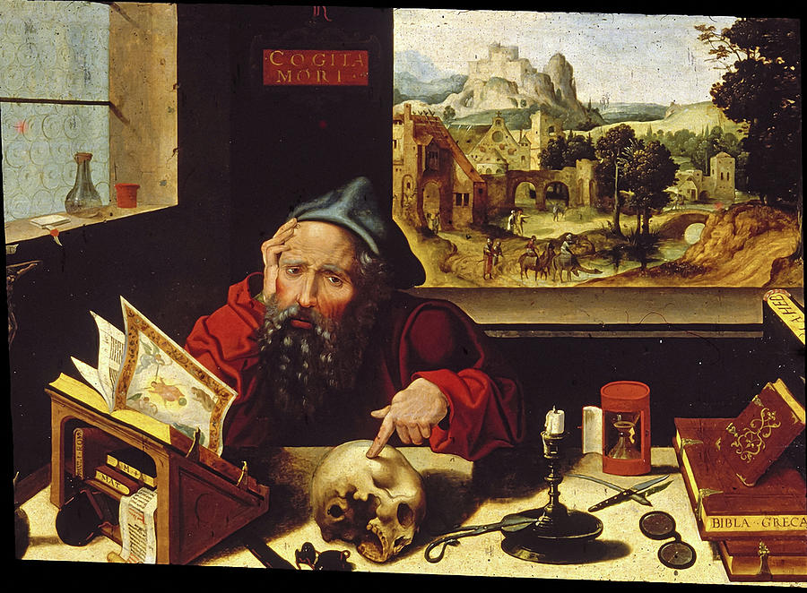 Saint Jerome in His Study Painting by Pieter Coecke