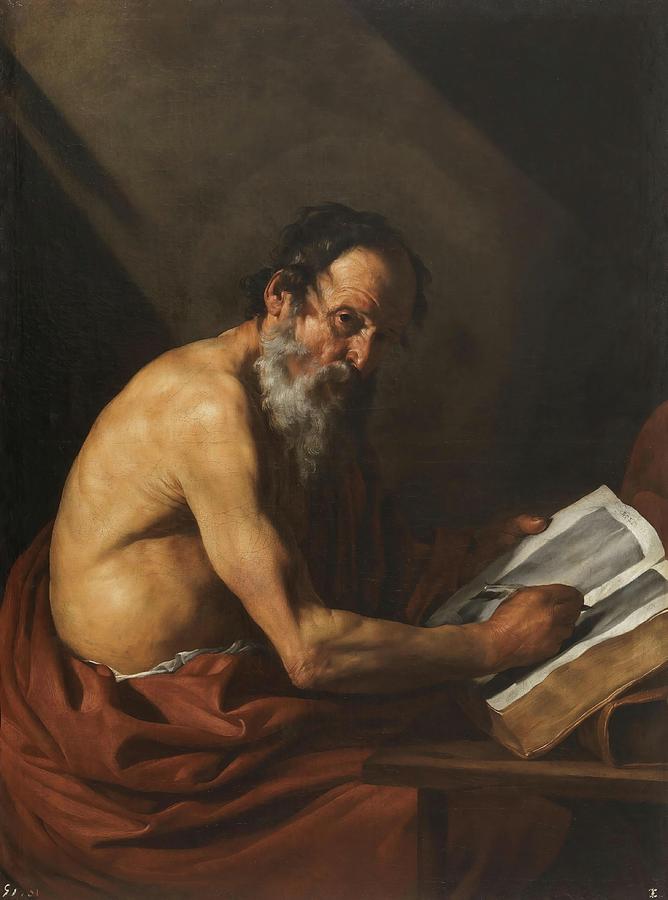 'Saint Jerome writing'. Ca. 1615. Oil on canvas. Painting by Jusepe de ...