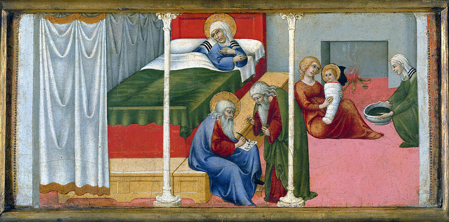 1455 Painting - Saint John The Baptist by Sano Di Pietro.