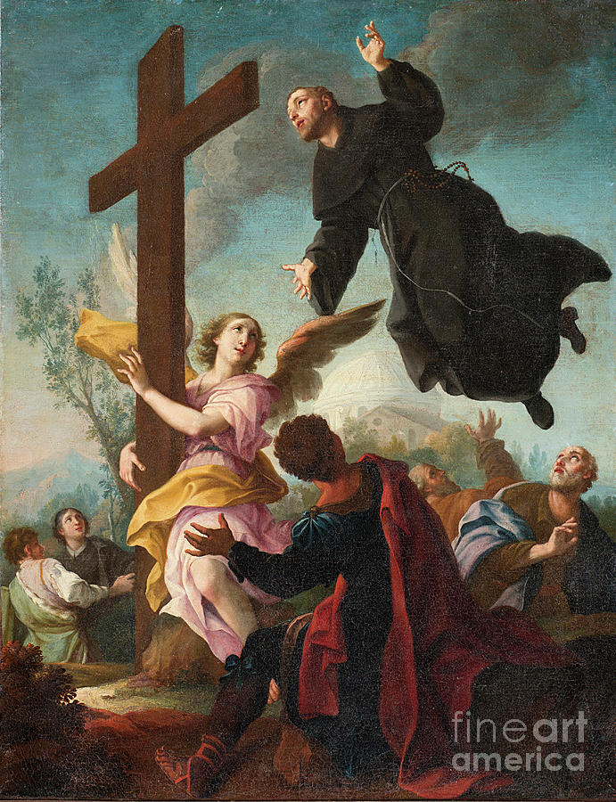 Saint Joseph Of Cupertino In Ecstasy Painting by Giambettino Cignaroli