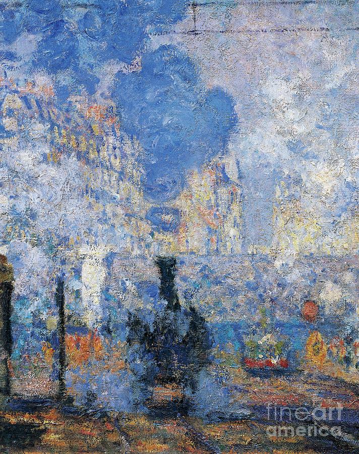Saint Lazare Station By Claude Monet, 1877, Oil On Canvas, Detail Painting by Claude Monet