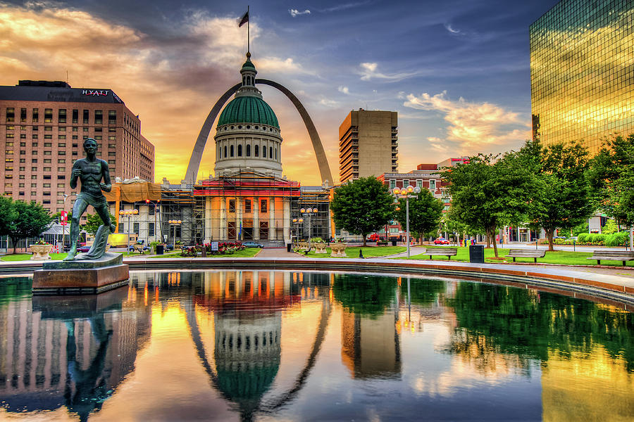 Saint Louis Skyline in Vivid Colors Photograph by Gregory Ballos