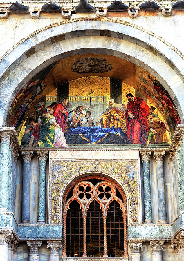 Saint Marks Body Venerated by the Doge Mosaic in Venezia Photograph by John Rizzuto