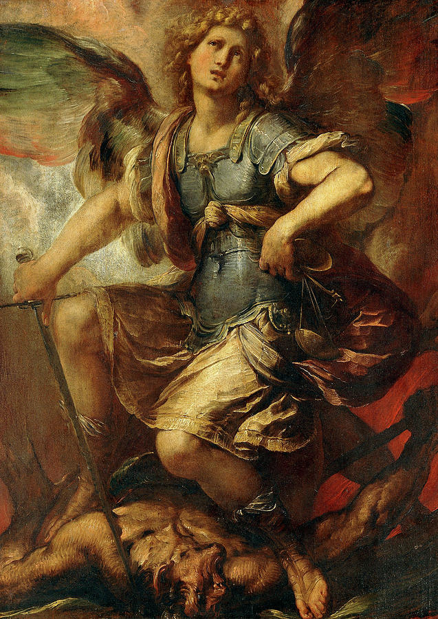 Saint Michael the Archangel Painting by Giulio Cesare Procaccini