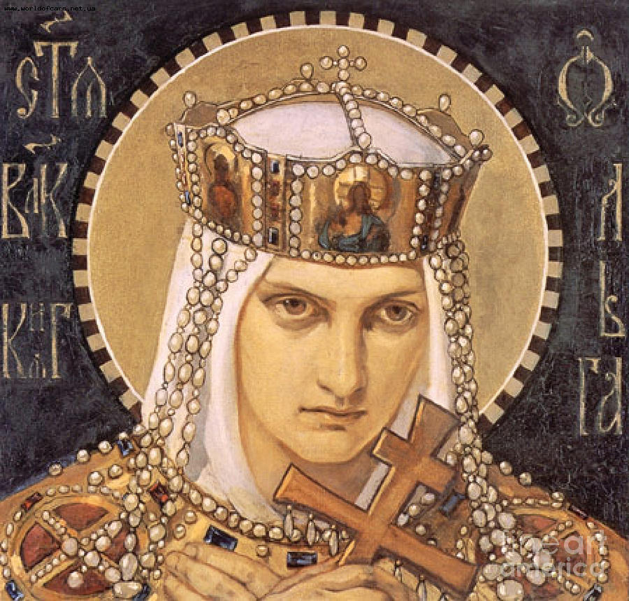 Saint Olga, Princess Of Kiev, Second Drawing by Heritage Images
