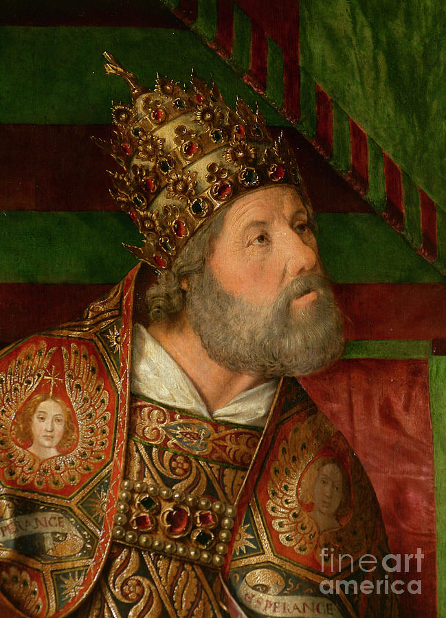 Saint Peter, Detail, Triptych Of The Master Of Moulins, 1502 Painting by Jean Hey