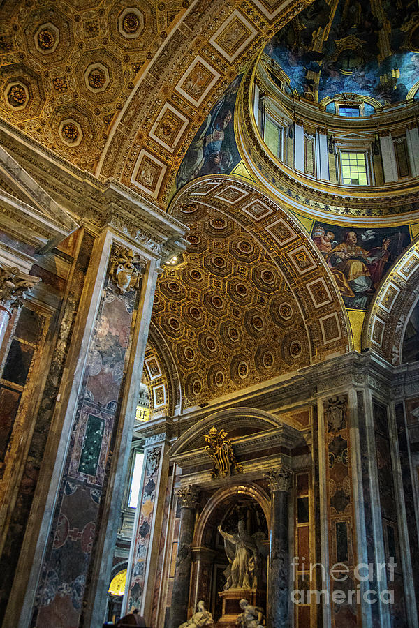 Saint Peters Basilica Rome Interior 2 Photograph by Wayne Moran