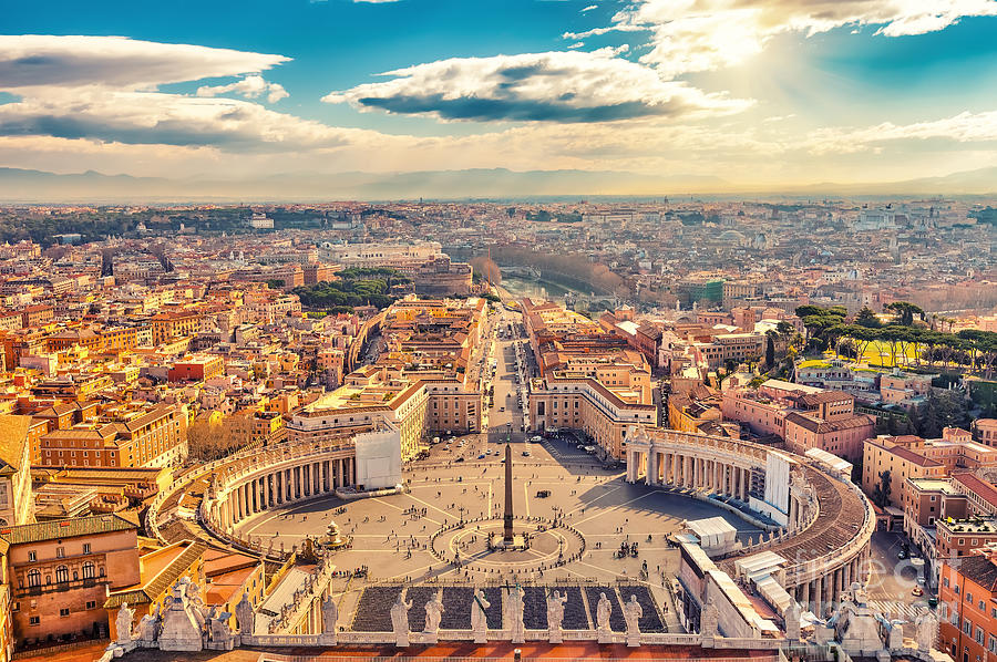 Capital Photograph - Saint Peters Square In Vatican by S.borisov Capital Photograph - Saint Peters Square In Vatican by S.borisov