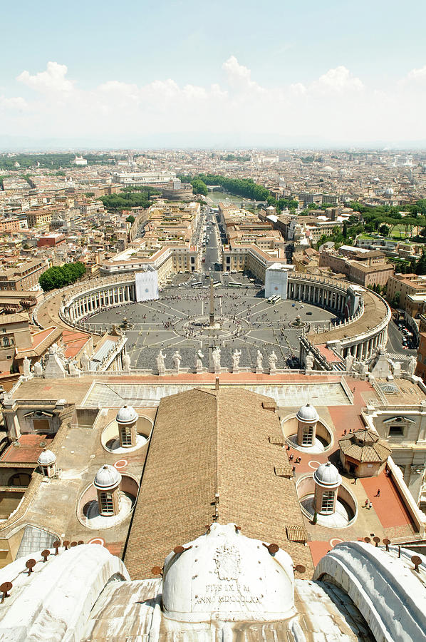 Architecture Digital Art - Saint Peters Square, Vatican City by Matt Dutile