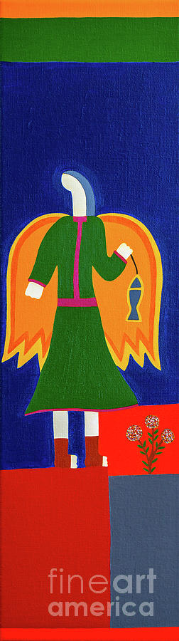 Saint Raphel Archangel Painting by Cristina Rodriguez
