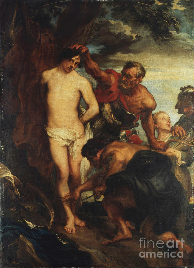 Anthony Van Dyck Painting - Saint Sebastian Prepared For Martydom, C.1622 by Anthony Van Dyck