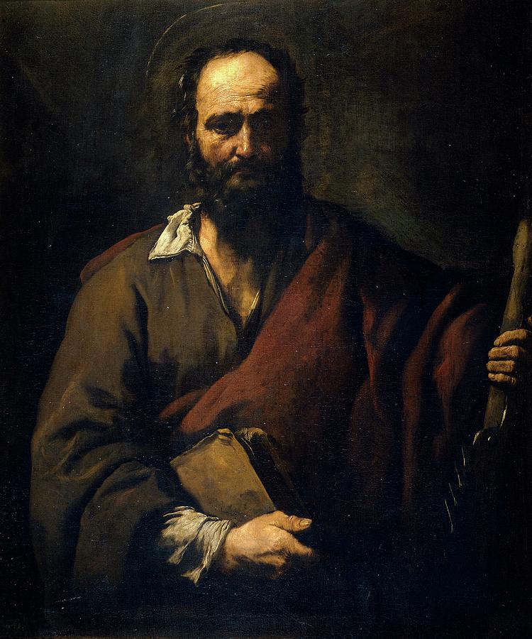Jusepe De Ribera Painting - Saint Simon, 1630-1635, Spanish School, Oil on canvas, 107 cm x 91 cm, P01091. by Jusepe de Ribera -1591-1652-