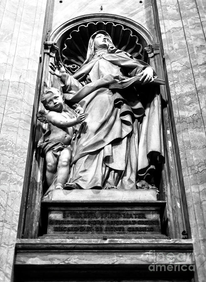 Saint Teresa of Jesus at Saint Peters Basilica in Vatican City Photograph by John Rizzuto