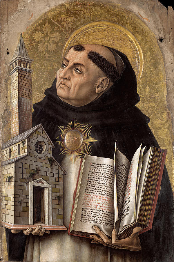 Saint Thomas Aquinas (1225-1274) Painting by Carlo Crivelli