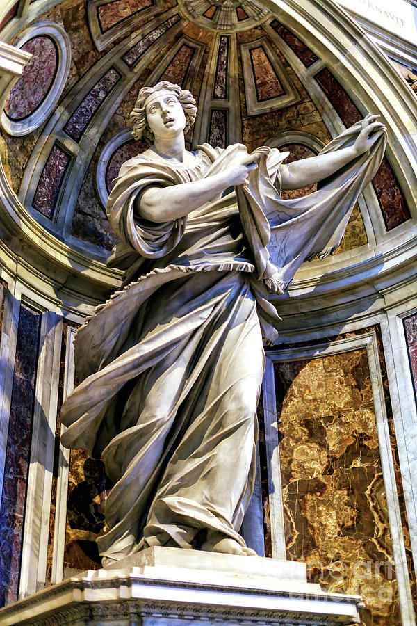 Saint Veronica at Saint Peters Basilica in Vatican City Photograph by John Rizzuto