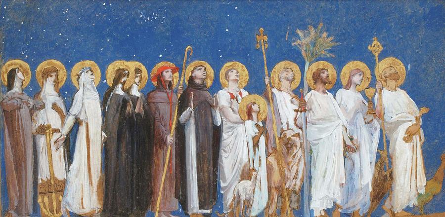 Saints En Procession Painting by Luc-olivier Merson Saints En Procession Painting by Luc-olivier Merson