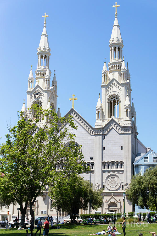 Saints Peter and Paul Church at Washington Square Park on Filbert Street San Francisco R670 Photograph by Wingsdomain Art and Photography