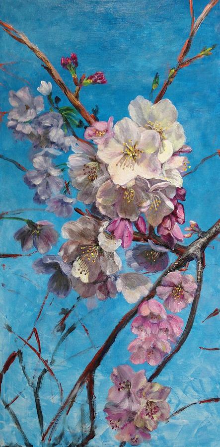 Figurative Painting - Sakura by Lin-Lin Mao Figurative Painting - Sakura by Lin-Lin Mao