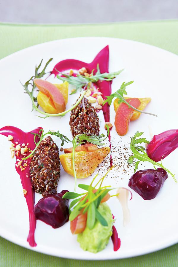 Salad With Red Quinoa, Colourful Beets And Avocado Photograph by Jalag / Gtz Wrage