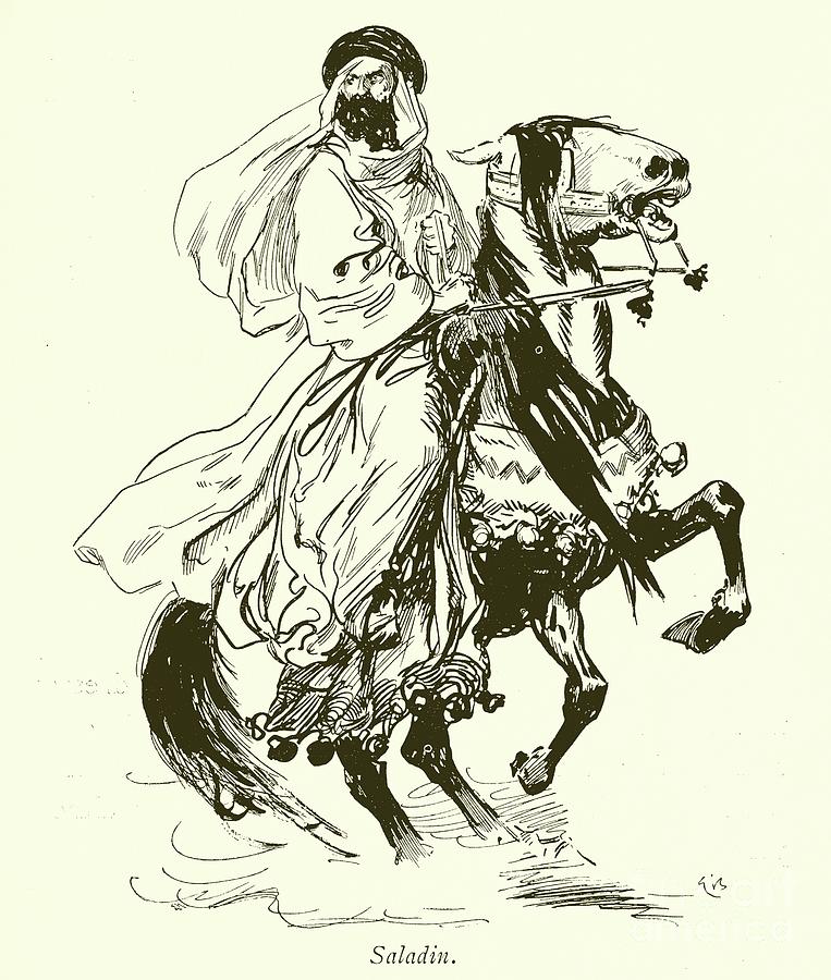 Saladin Drawing by Gordon Frederick Browne
