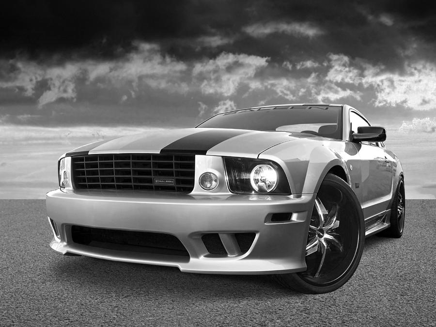 Saleen Mustang In Black And White Photograph by Gill Billington