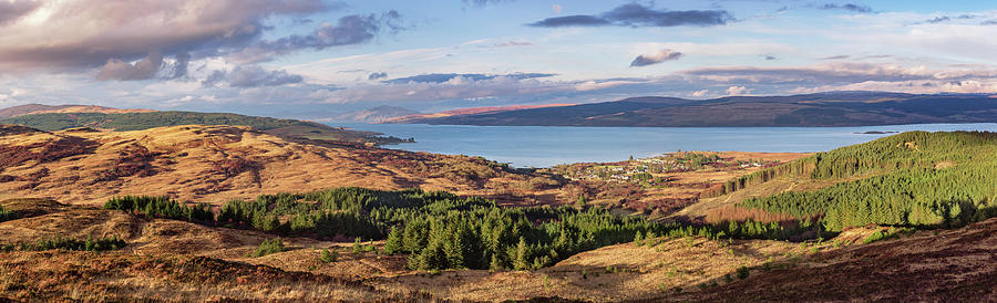 Nature Photograph - Salen And The Sound Of Mull Panorama by Cavan Images