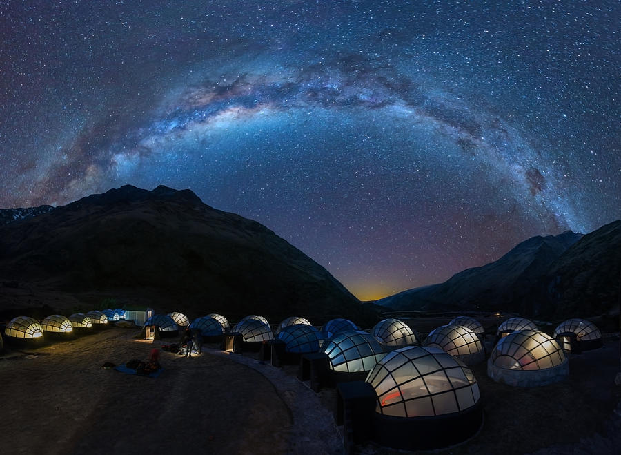Architecture Photograph - Salkantay Sky Dome In Night by Dianne Mao