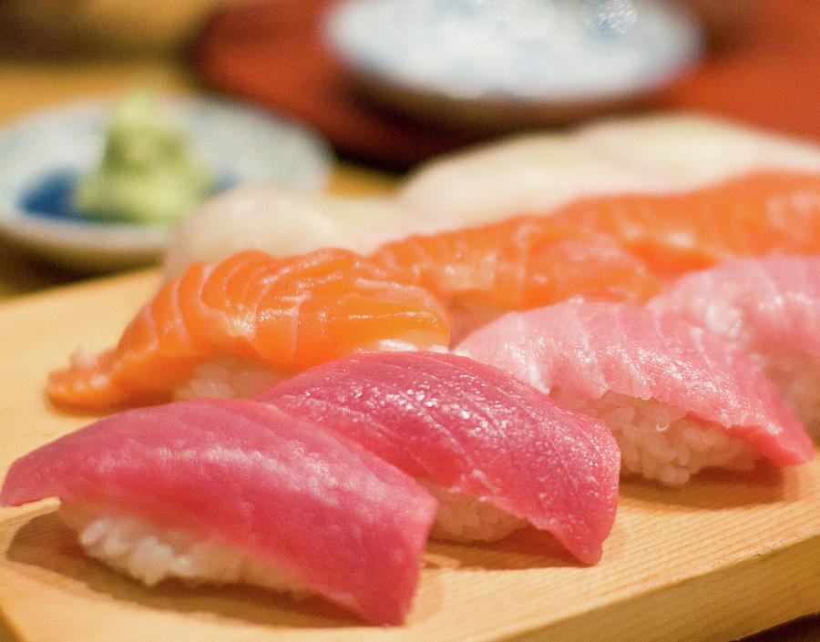 Salmon And Maguro Sushi Photograph by Hector Garcia @kirai