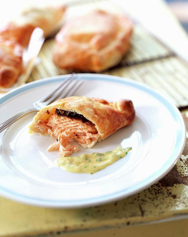 Salmon Fillet In Pastry Crust ,nantais Butter Photograph by Hall